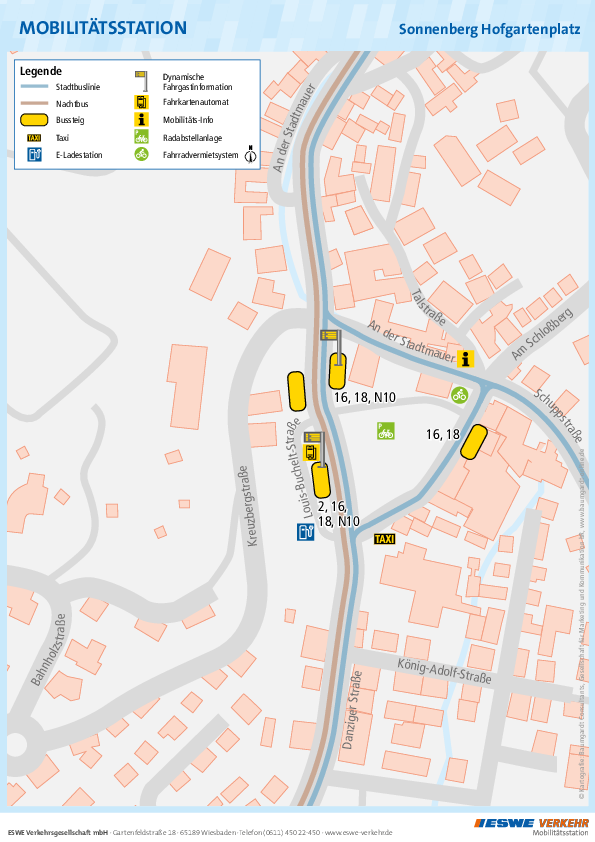 In der PDF-Datei sieht man die Mobilitätsstation „Sonnenberg Hofgartenplatz“ von ESWE Verkehr