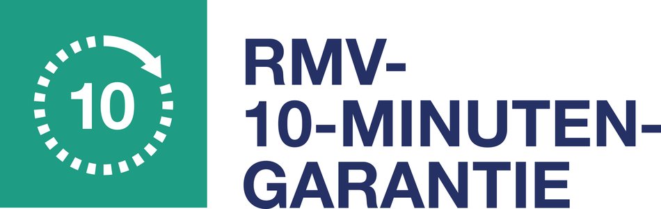 RMV-10-Minuten-Garantie und Uhranzeige von 10 Sekunden