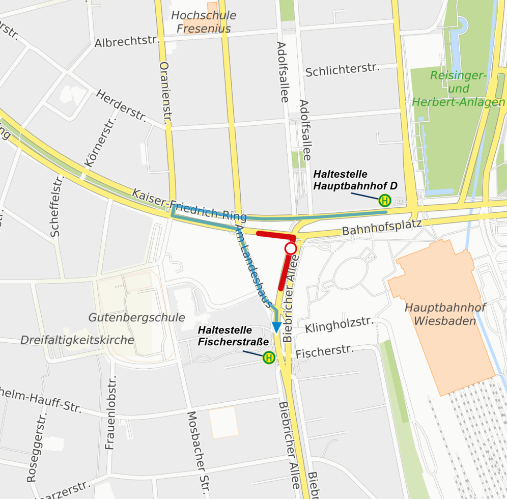 Zeigt Umleitungsgrafik