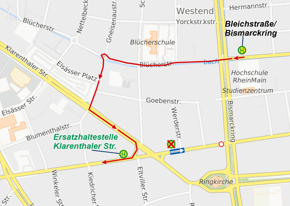 Zeigt Umleitungsgrafik